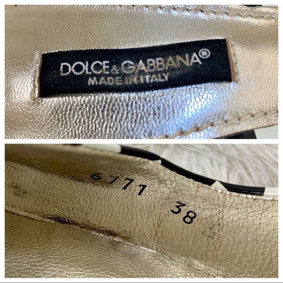 SOLD! Dolce & Gabbana Checkered Square Toe Pumps - Picture 8 of 8